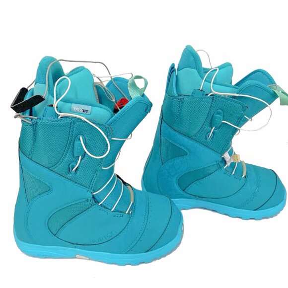 NEW! Burton Mint Womens Snowboard Boots!  Size 7  Teal Blue  Speed Zone Lacing - Picture 2 of 4